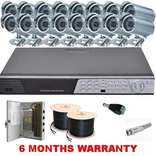 Complete 16 Channel CCTV System with Day / Night Cameras & 6 Months Warranty