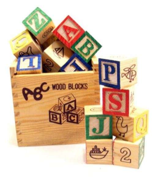 27 Piece Wood Alphabet Blocks