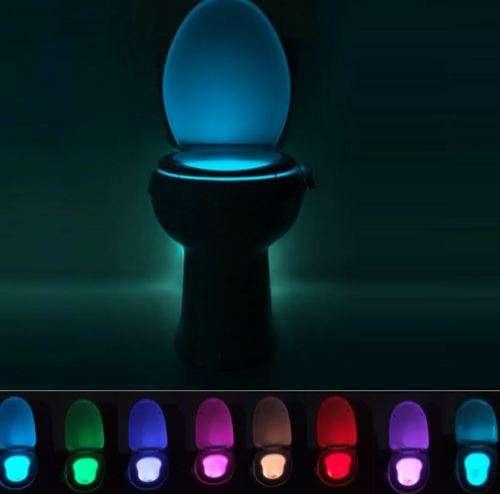8 Color Change Automatic Body Motion Sensor Seat LED Light Toilet Bowl Light