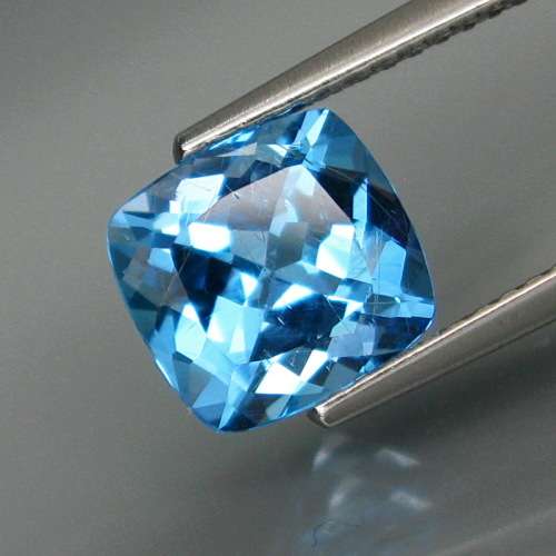 2.79Ct.Ravishing Color&Full Sparkling! Swiss Blue Topaz Brazil