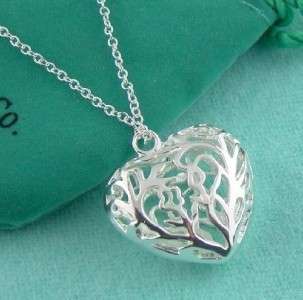 2013 newest jewelry solid silver chic heart necklace