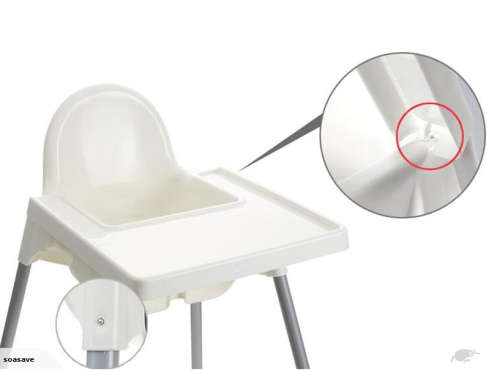 HIGH FEEDING CHAIR WITH TRAY AND BELT