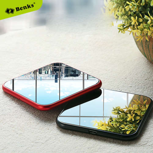 BENKS Thin Cube Aluminum Alloy Qi Wireless Phone Charger for iPhone & Samsung Red