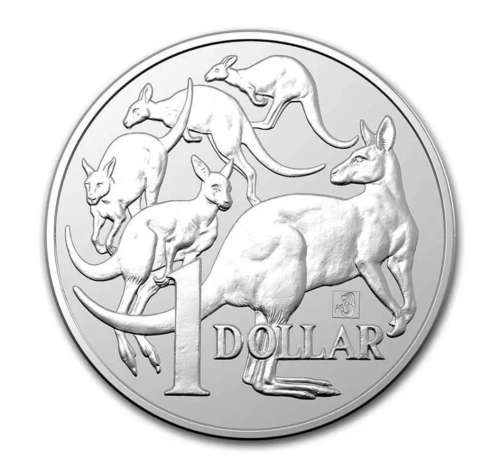 2019 1 oz FIne Silver Australia Kangaroo Mob of Roos Merlion Privy CoIn In Capsuled