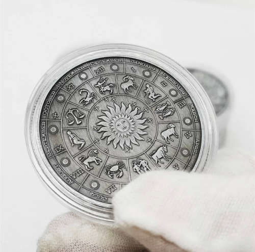 2019 Constellation Relief Commemorative Scorpio Bronze Plated Token Coin