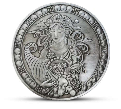 2019 Constellation Relief Commemorative Virgo Bronze Plated Token Coin