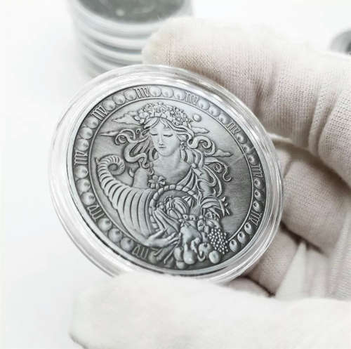 2019 Constellation Relief Commemorative Virgo Bronze Plated Token Coin