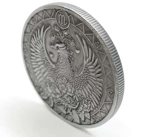 2019 Constellation Relief Commemorative Scorpio Bronze Plated Token Coin