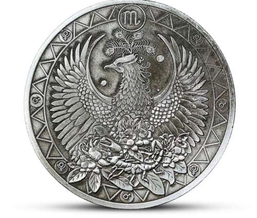 2019 Constellation Relief Commemorative Scorpio Bronze Plated Token Coin