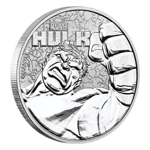 2019 Tuvalu 1 oz Silver $1 Marvel Series Hulk Coin