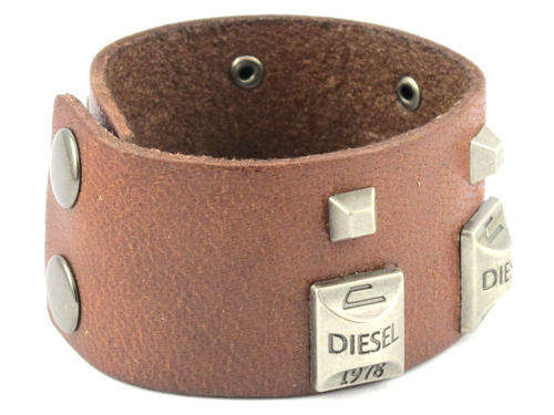 Diesel [ Leather Wrist Belt Bracelet (BROWN )  ] Look Speak's when Words can't [ LustforLooks ]