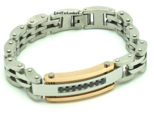 *** Silver Plated *** Two Tone Colour *** Bracelet For Him ( Men ) *** Not a Cheap Material ***