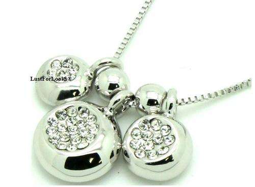 ****R999**** Bridal ? Engagement ? Wedding ? Party ? NECKLACE # Fresh White Gold Plated #