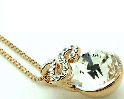 ****R999**** Bridal ? Engagement ? Wedding ? Party ? NECKLACE # Fresh Rose Gold Plated #