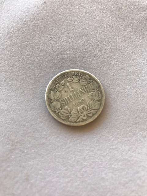 1892 ZAR 1 Shilling 92.5% silver **R1 START**