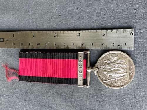 1906 Natal Rebellion Medal to Trooper AJLS GELDART, BORDER MTD. RIFLES. **R1 START**