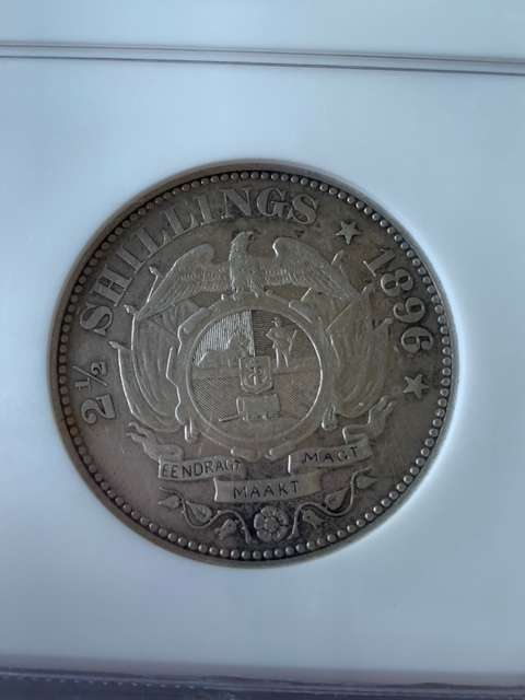 1896 South Africa ZAR Kruger Silver Half-Crown 2.5 Shillings NGC VF 30 **R1 START**