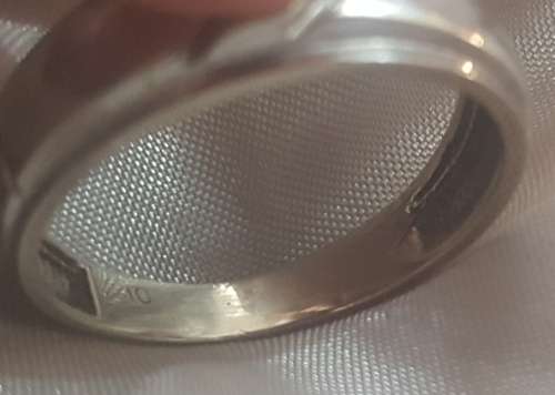 10ct Solid White Gold MENS Wedding Ring : 0.05ct Natural Diamonds Size 10 / T