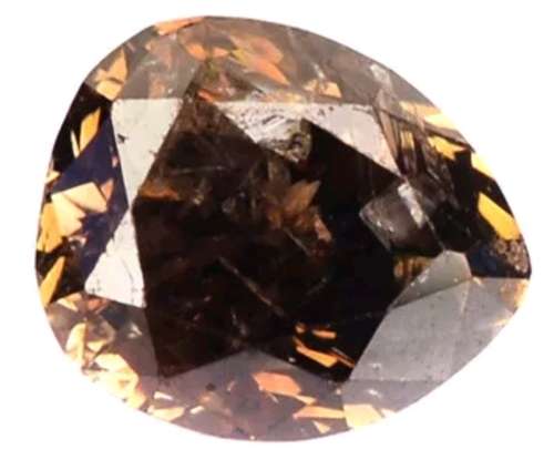 Stunning 100% Natural Fancy Cognac Pear Cut Diamond I1 : 0.43ct ! R35 750