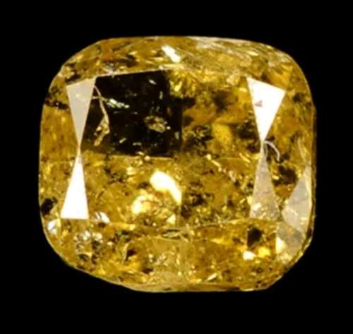 100% Natural Not enhanced Fancy Intense Canary Yellow Cushion Cut Diamond  : 0.27ct ! R21500