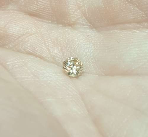 0.30ct CHAMPAGNE DIAMOND Natural Fancy Vivid Top Light Brown SI1 Diamond
