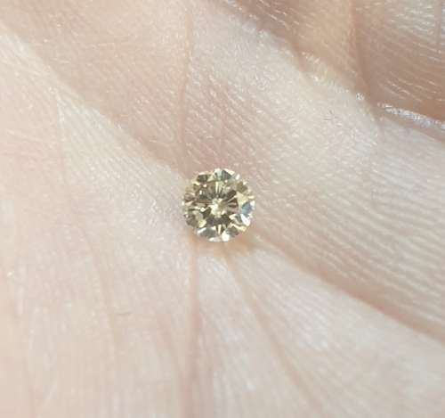 0.30ct CHAMPAGNE DIAMOND Natural Fancy Vivid Top Light Brown SI1 Diamond