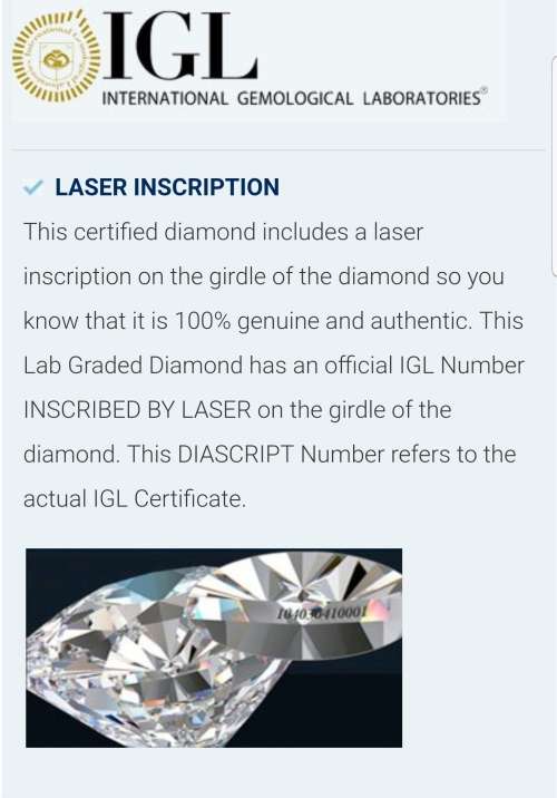 A Superb Top Quality 0.62ct Lab Certified Natural Round Cut Diamond VVS1 / K - Absolutely Gorgeous!