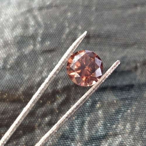 A Superb 0.54ct Natural Round Brilliant Cut Fancy Pinkish Purple Diamond SI2