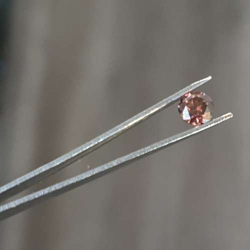 A Superb 0.54ct Natural Round Brilliant Cut Fancy Pinkish Purple Diamond SI2