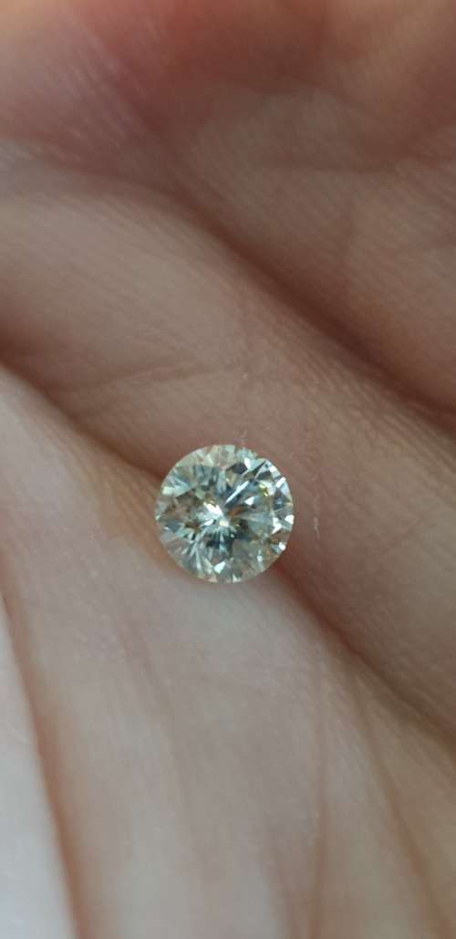0.46ct Natural Loose Diamond Round Brilliant Cut Fancy Light Champagne !  Stunning Brilliance !