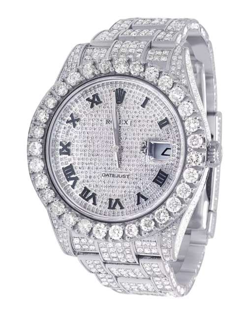 Investment Piece ! ROLEX Datejust II Mens Watch Encrusted with 18.75ct Natural Diamonds!