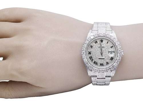 Investment Piece ! ROLEX Datejust II Mens Watch Encrusted with 18.75ct Natural Diamonds!