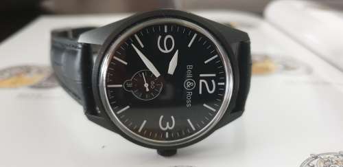 Men's Bell & Ross Vintage BR123 Automatic Black with Original Box - 9.5/10 !