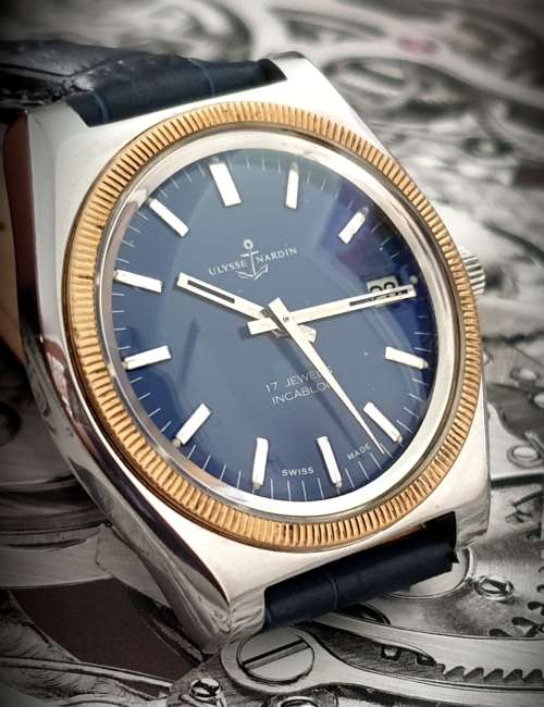 Ex. Rare Vintage 1950 Ulysse Nardin Mens Winding Wristwatch Near Pristine Condition ! Serviced !