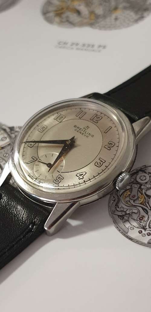 Vintage Swiss 1950's Brietling 35mm Mens Wristwatch | Serviced | Self Winding |