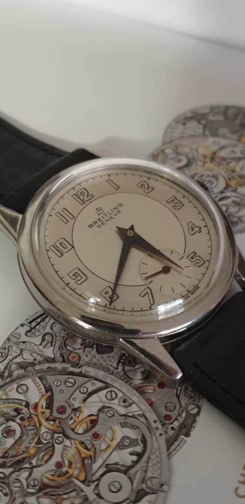 Vintage Swiss 1950's Brietling 35mm Mens Wristwatch | Serviced | Self Winding |