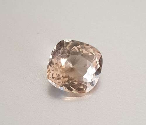 EGL Lab Certified | 2.12ct | Natural Untreated Salmon Pink Morganite | VS | Cushion Cut