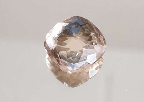 EGL Lab Certified | 2.12ct | Natural Untreated Salmon Pink Morganite | VS | Cushion Cut