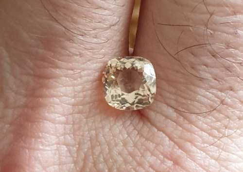 EGL Lab Certified | 2.12ct | Natural Untreated Salmon Pink Morganite | VS | Cushion Cut