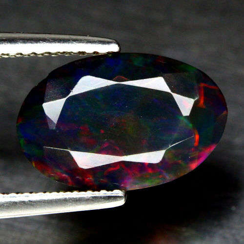 1.78ct | Natural Earth Mined Cosmic Vivid Colour-Play Black Opal | 13x8mm