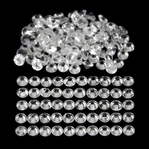lot of 3.10cts | 143 Pieces Natural Mined Colourless Diamond White Sapphire  | Round Cut |1.5mm each