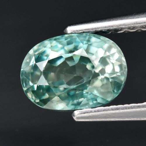 1.63ct Natural Mined Paraiba Blue-Green Cambodian Zircon | Oval Cut