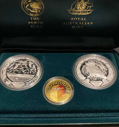 2000 Sydney Olympics Series VIII Three Coin Gold and Silver Set