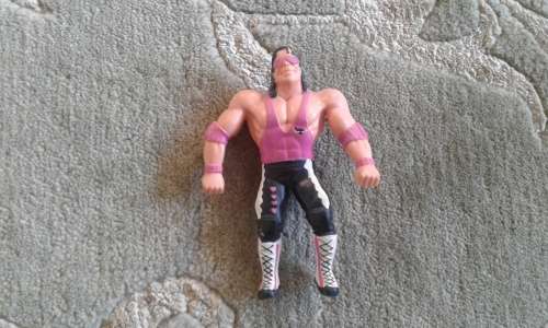 1994 Brett Hitman Hart WWE WWF Titan sports bendem figure for sale