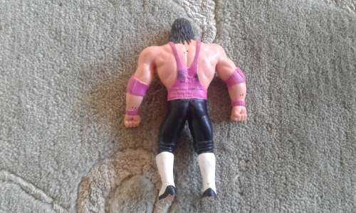 1994 Brett Hitman Hart WWE WWF Titan sports bendem figure for sale