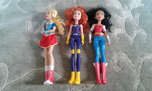 Mattel DC Super Hero Action Doll LOT Of 3 SUPERGIRL, BATGIRL and WONDER WOMAN for sale