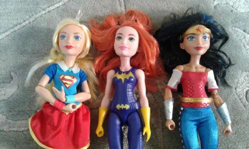 Mattel DC Super Hero Action Doll LOT Of 3 SUPERGIRL, BATGIRL and WONDER WOMAN for sale
