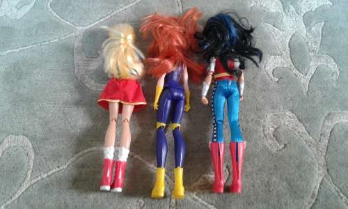 Mattel DC Super Hero Action Doll LOT Of 3 SUPERGIRL, BATGIRL and WONDER WOMAN for sale