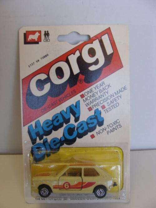 RARE VINTAGE CORGI JUNIORS METTOY #7 VW GOLF TURBO  MOMC FROM 1983 GREAT BRITAIN