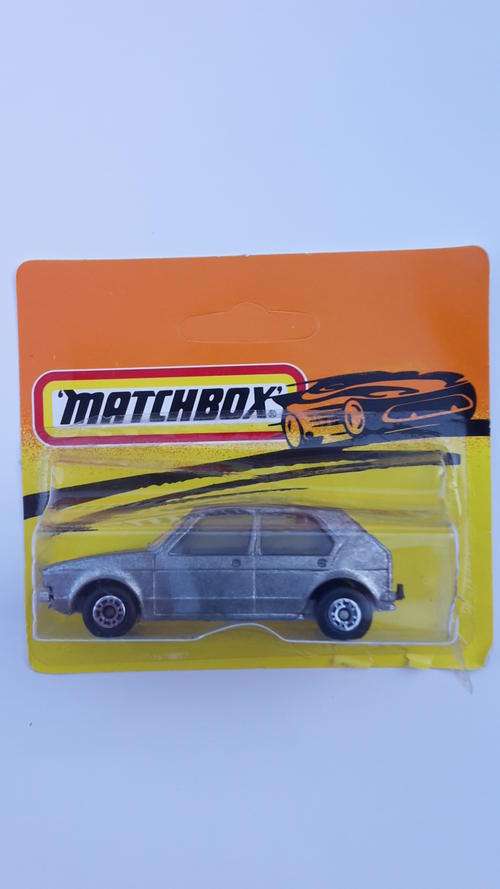 VINTAGE MATCHBOX SUPERFAST VW GOLF 1 RARE UNPAINTED  BLACK INTERIOR #7  MADE IN BULGARIA 1988